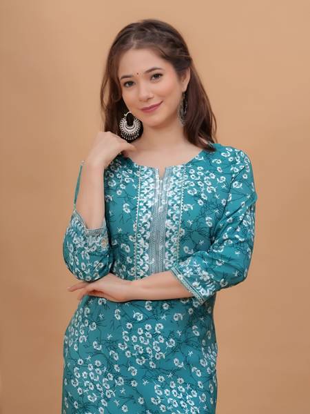 Wawlooks Women Printed Straight Kurta