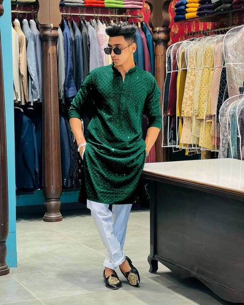 KriKan Men Kurta Pyjama Set