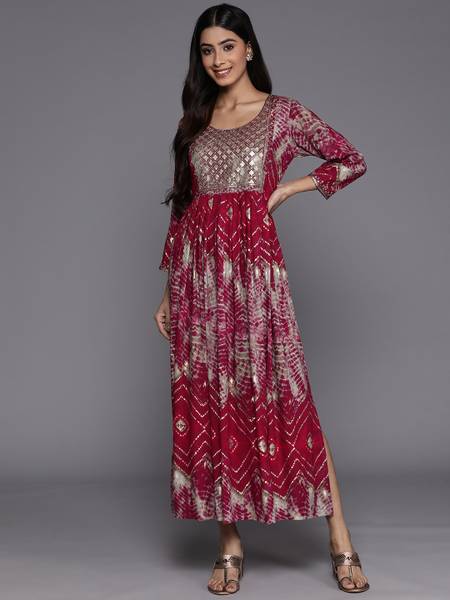 LIBAS Women Printed Flared Kurta