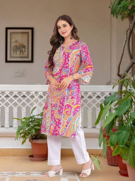 Anmi Printed Women Straight Kurta