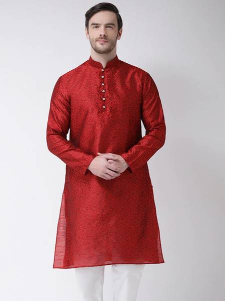 SG LEMAN Men Printed Straight Kurta