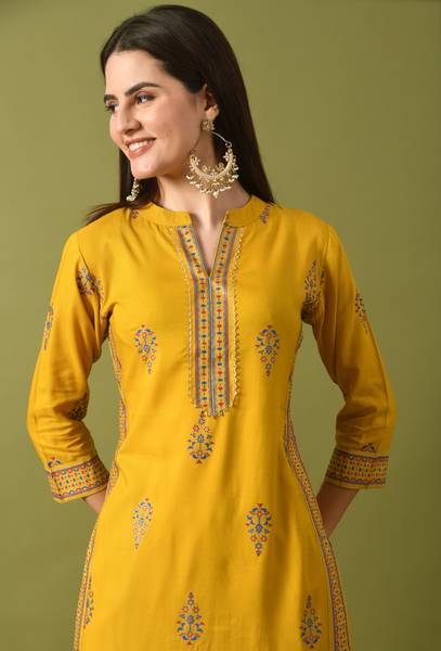 Annsh Apparel Women Printed Straight Kurta