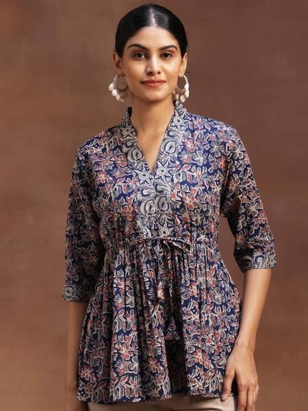 CLOTHI FAB Women Floral Print Flared Kurta
