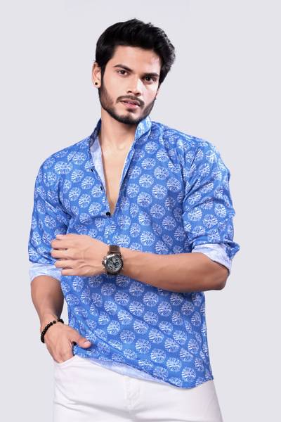Varidashi Men Floral Print A-line Kurta
