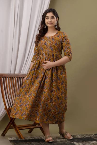 Madfury Women Printed Anarkali Kurta