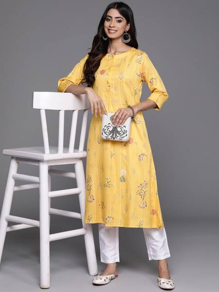 LIBAS Women Floral Print A line Kurta Price History
