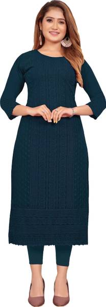 KAYRAAH Women Embroidered Straight Kurta