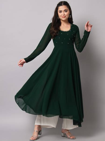 Poshak Hub Women Embroidered Anarkali Kurta