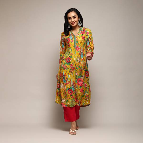 Biba women's straight kurta store