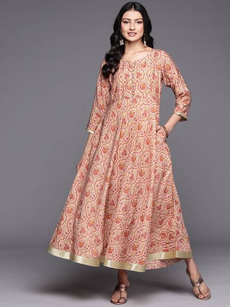 LIBAS Women Printed Flared Kurta