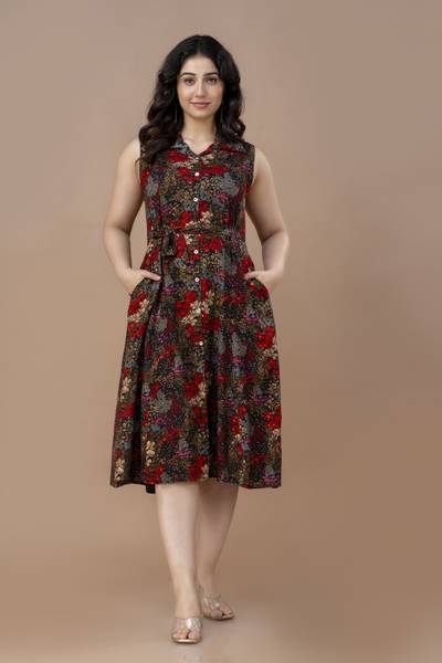 VIPY HANGER Women Floral Print A-line Kurta