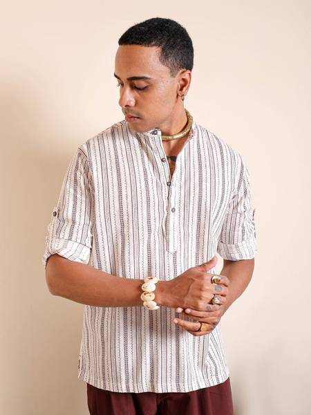 The Indian Garage Co. Men Printed A-line Kurta