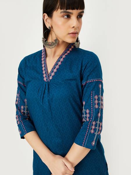 MAX Women Solid Straight Kurta