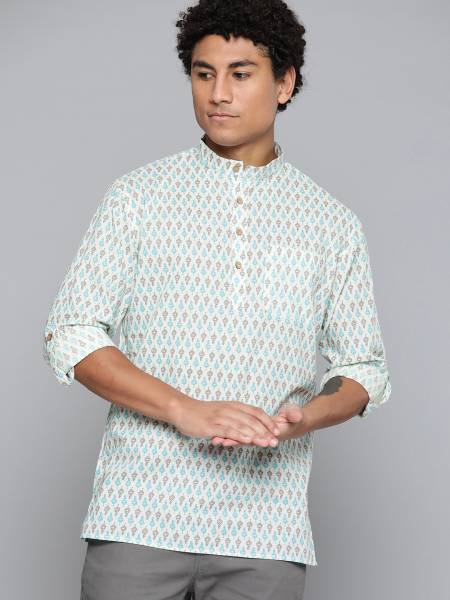 DENNISON Men Block Print Ethnic Dress Kurta