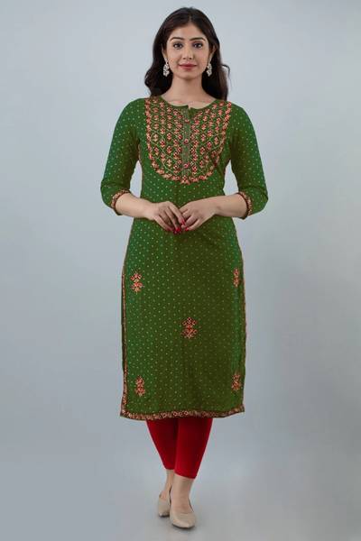 GOMOSWA INTERNATIONAL Women Embroidered A-line Kurta
