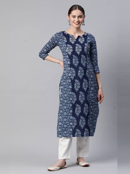 VBUYZ Women Embellished Straight Kurta