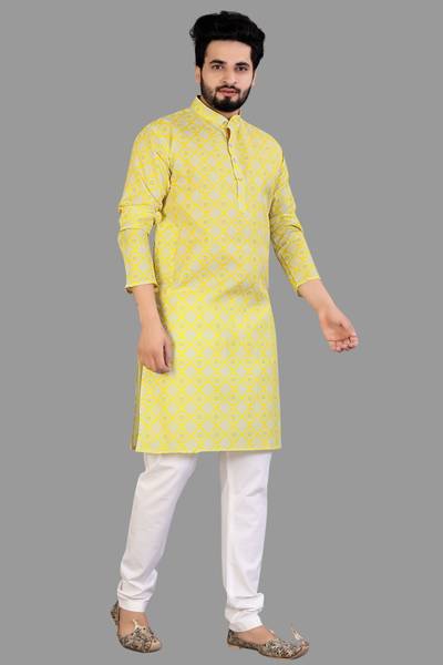 MENTIFIC Men Kurta Pyjama Set