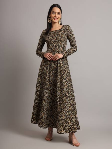 Dhakre fashion Women Floral Print Anarkali Kurta