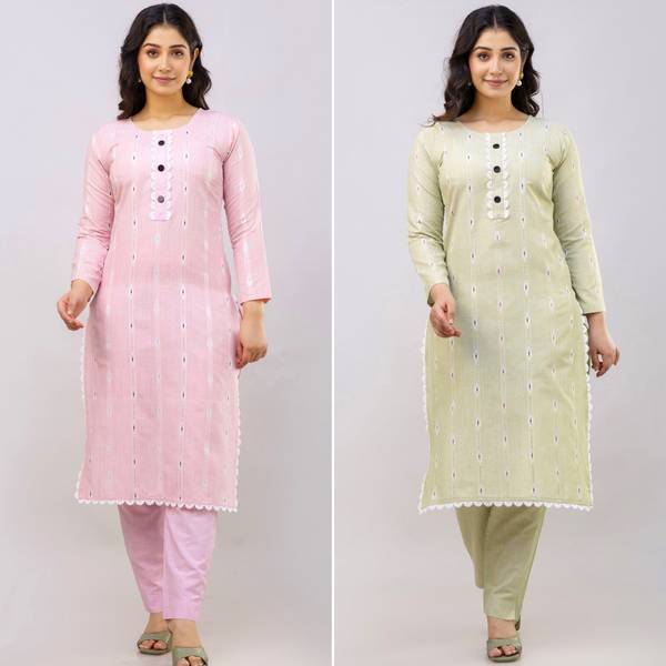 Saroj Fab Women Self Design Straight Kurta