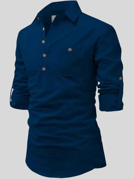 ReelerCart Men Solid A-line Kurta