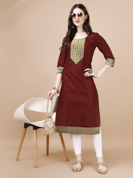 Trendz Tycoon Women Solid Straight Kurta