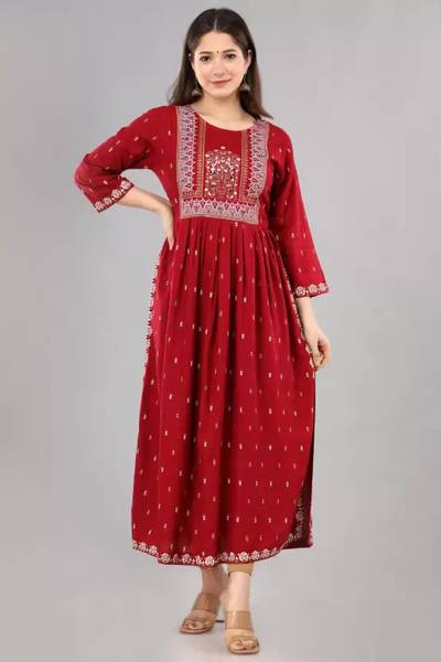 SUNART FAB Women Printed A-line Kurta