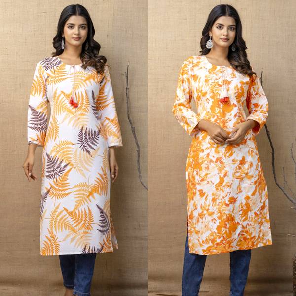Tibra Attire Women Floral Print Straight Kurta