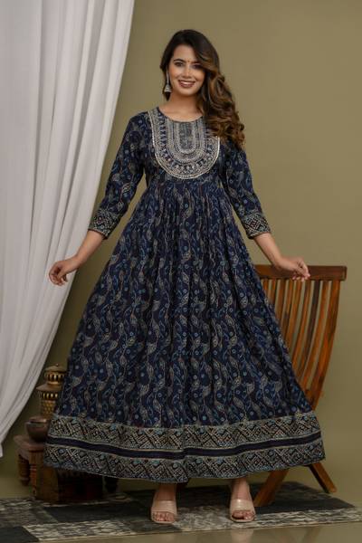 jayleen Women Embroidered Gown Kurta