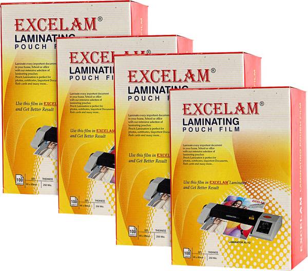 Excelam Excelam Lamination Pouch 65X95X250 Micron Pack Of 4. ID Badge