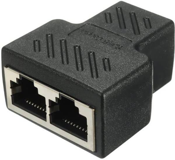 ULTRABYTES RJ45 Ethernet Splitter, 1 to 2 Ethernet Extender Connector Female to 2 Female Wired Ethernet Lan Adapter compatible with Windows