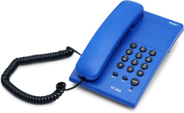 HOLA TF 500 Corded Landline Phone (Blue)) Corded Landline Phone