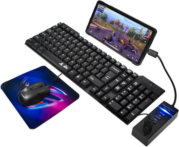 The Originals Alive Set of 5 Keyboard and Mouse Combo with USB Hub, C-Type OTG Cable,Mouse Pad Combo Set
