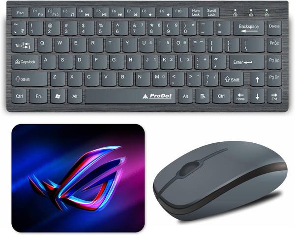 Henture Mini Keyboard and Mouse with Mouse Pad Combo Set
