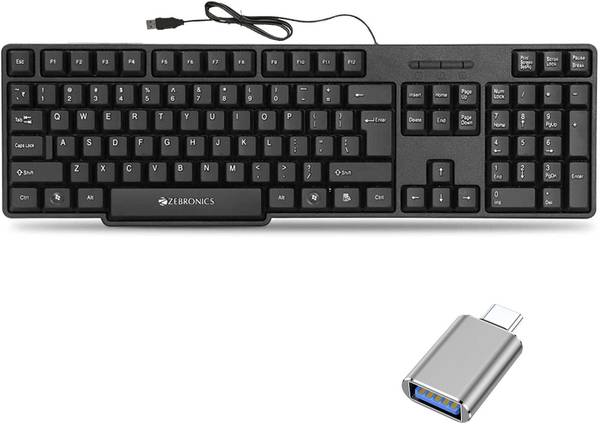 ZEBRONICS K20 Keyboard, C-OTG (Set - 2) Combo Set