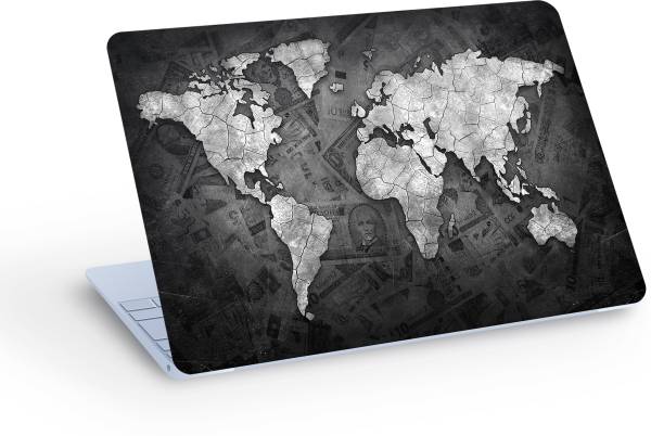 PRINTHUBS World Map Skin Decal Sticker For Laptop All Models Scratch & Bubble Free s20 Vinyl Laptop Decal 15.6
