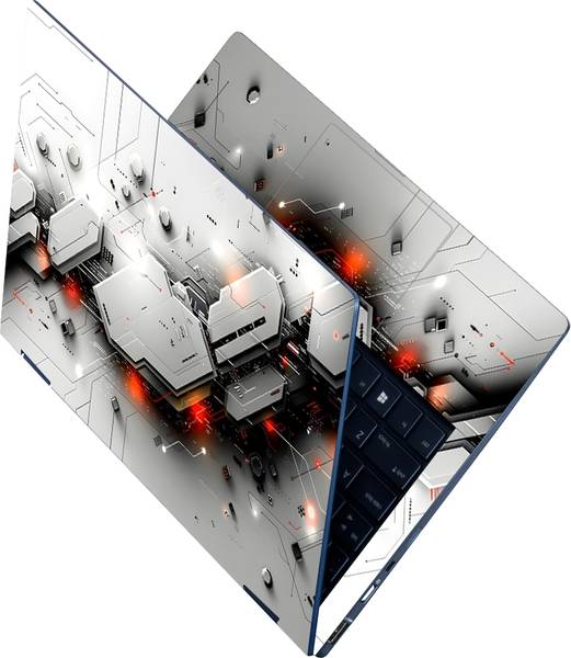 Techfit Full Body Laptop Skin for Laptops Upto 15.6 Inch - Mechanical Gear Abstract HD Sticker No Residue Removable Self Adhesive Vinyl Laptop Decal 1...