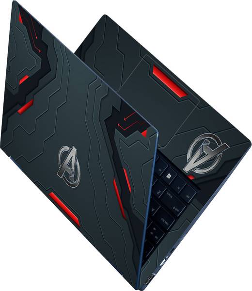 Flipkart SmartBuy Full Body Laptop Skin Sticker - Gaming Background Black Red a Logo Self Adhesive Vinyl Laptop Decal 15.6