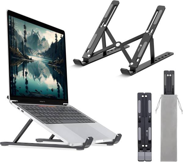 Tygot Laptop Stand with Adjustable Height, Foldable & Portable for Laptops, MacBooks Laptop Stand