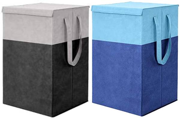 YRS Crafts 68 L Grey, Blue Laundry Bag