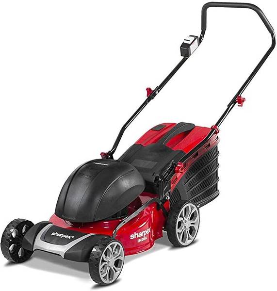 Sharpex 16-Inch Blade Metal Body Electric Lawn Mower with 55 LTR Grass Box & 100 Feet Cable, 20mm to 80mm Cutting Height (Motor - 1800 Watt, 2800 RPM)...