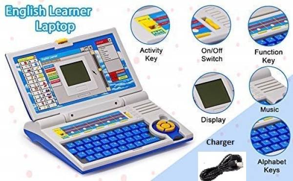 HIM TAX Activity Educational Laptop Computer Toy with Mouse U& LCD Display for Boys