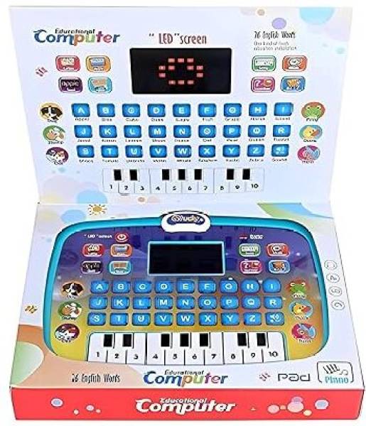 Chigy Wooh Educational Learning Kids Laptop Tablet Computer Plus Piano with led Screen