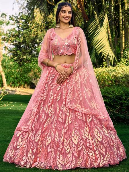 Tasrika Embroidered Semi Stitched Lehenga Choli