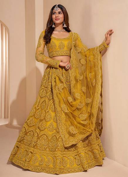 Udbhav Export Embroidered Semi Stitched Lehenga Choli