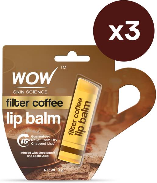 WOW SKIN SCIENCE Filter Coffee Lip Balm | Relief from Dry Chapped Lips | Softens Rough Lips Coffee
