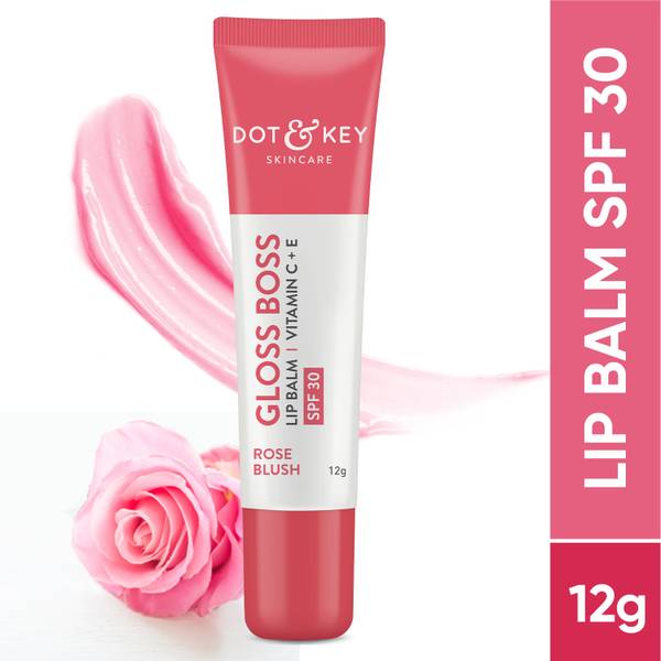 Dot & Key Rose Blush Tinted Lip Balm with SPF 30 Floral