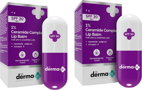 The Derma Co 1% Ceramide Complex Lip Balm with Ceramides & Vitamin E for Dry & Chapped Lips [Natural]