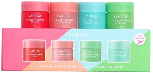 RUBY FACE Lip Sleeping Mask Set lip Treatment Care Products, Cracked Dry Lips, Berry, grapefruit, apple lime, Mint choco