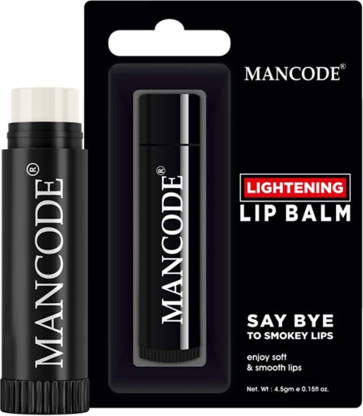 MANCODE Lightening Lip Balm for Men | Dry Chapped Smoky Cracked Lips | Soft Smooth lips Liquorice Oil, Vitamin E, Coconut Oil