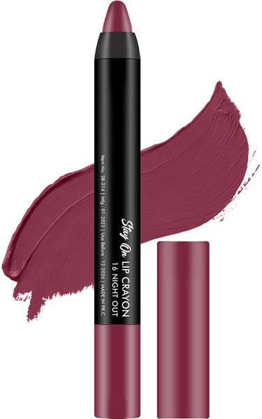 SWISS BEAUTY Non Transfer Matte Crayon Lipstick | Waterproof & Smudgeproof| -